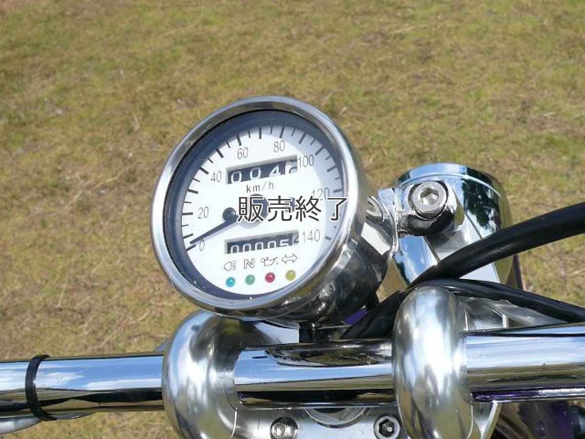 画像2: インジゲーターランプ付スピードメーター[φ60・機械式]ホワイトパネル (2)