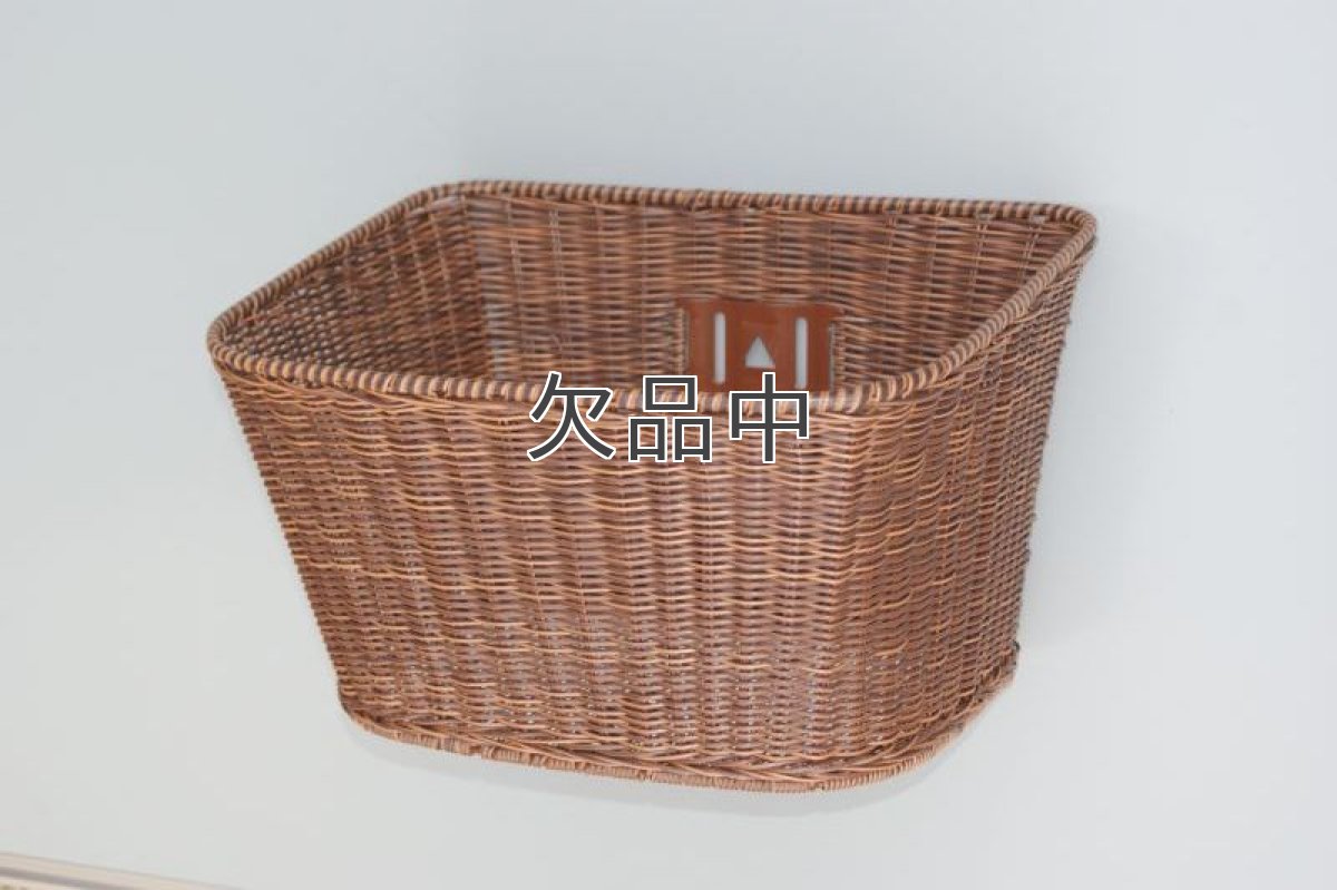 画像1: 角型 籐(とう)風前かご  (1)