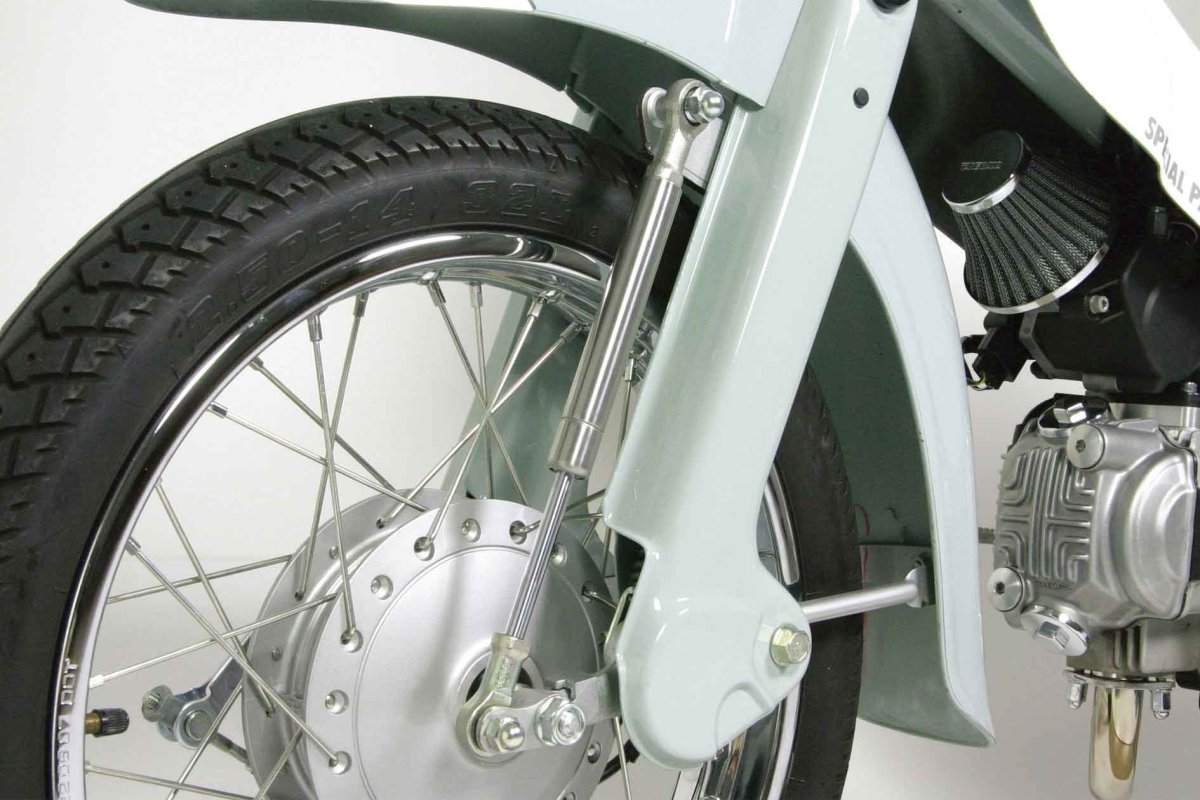 画像4: フロントフォーク サブダンパーキット(ボトムリンク車用) カブ90デカドラムにも小加工で装着可能  (4)