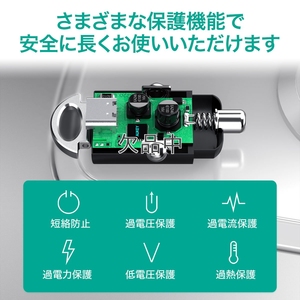 画像12: シガーソケットUSB充電器[typeA＆typeC]2ポート  (12)