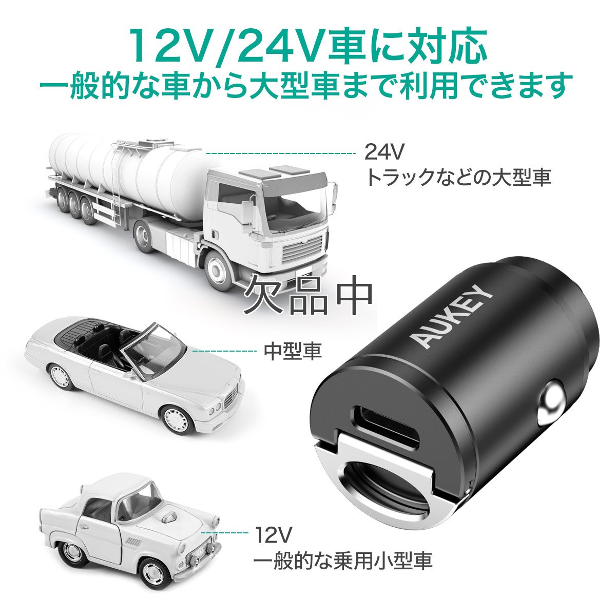 画像8: シガーソケットUSB充電器[typeA＆typeC]2ポート  (8)