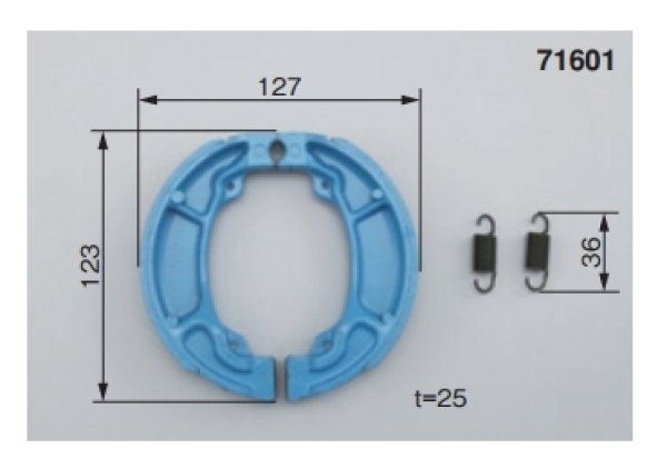 プロブレーキシュー[制動力アップ！]カブ90/110フロントデカドラム用130mm - Cuby(カビィ)オンラインショップ