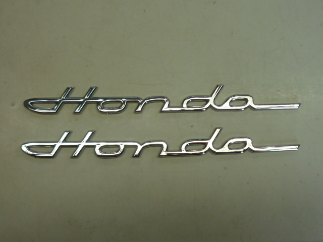 Honda クラシック 215mm×23mm エイプ エンブレム ゴリラ シャリー ホンダ メッキ モンキー 筆記体 お得な情報満載 エンブレム